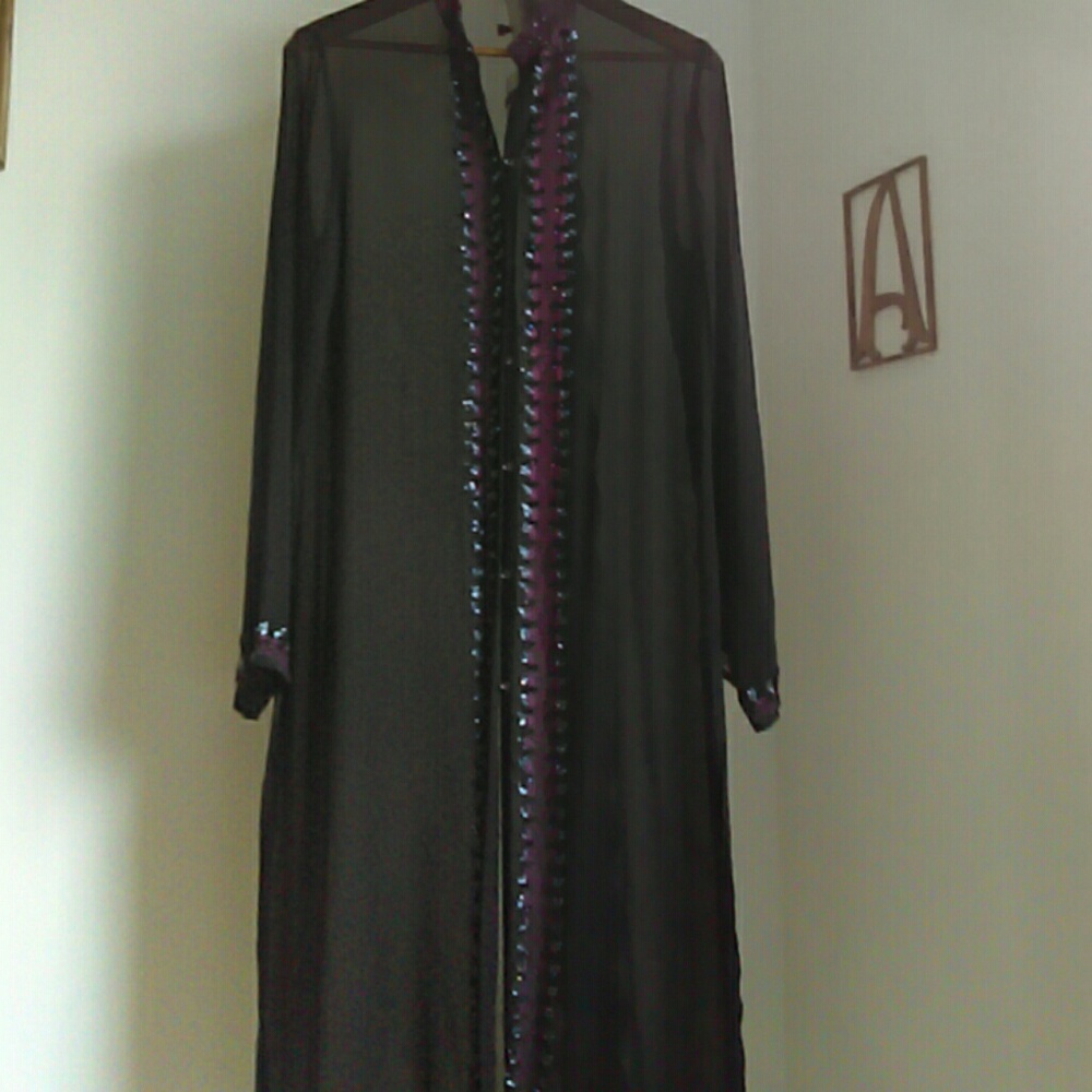 Gorgeous Silk beaded and embroidered sheer cover-u